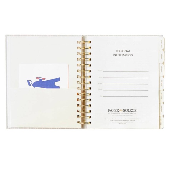 NWT 2021 Papersource Planner, Blush Stripe - Picture 4 of 11